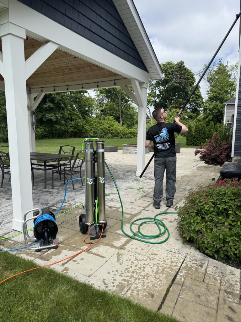 Pure Water-Fed Pole Window Cleaning in Madison OH by Wiley's Pressure Washing Service