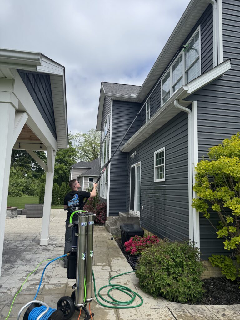 Pure Water-Fed Pole Window Cleaning in Madison OH by Wiley's Pressure Washing Service