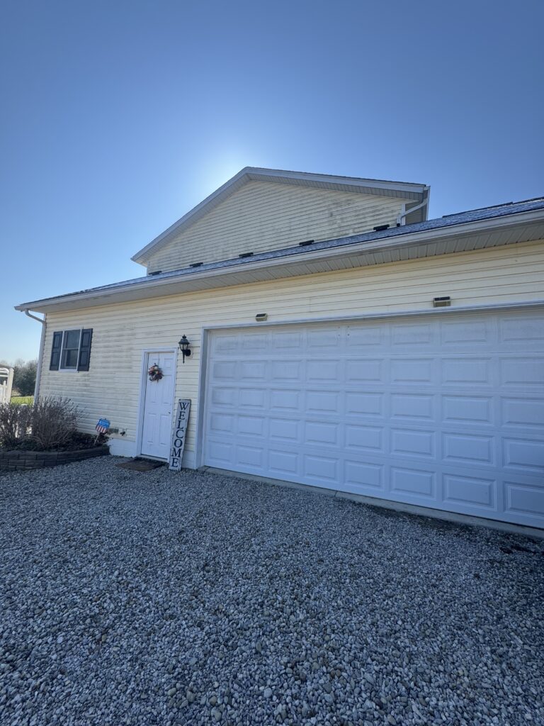 House Washing Before and After - by Wiley's pressure washing in Andover OH