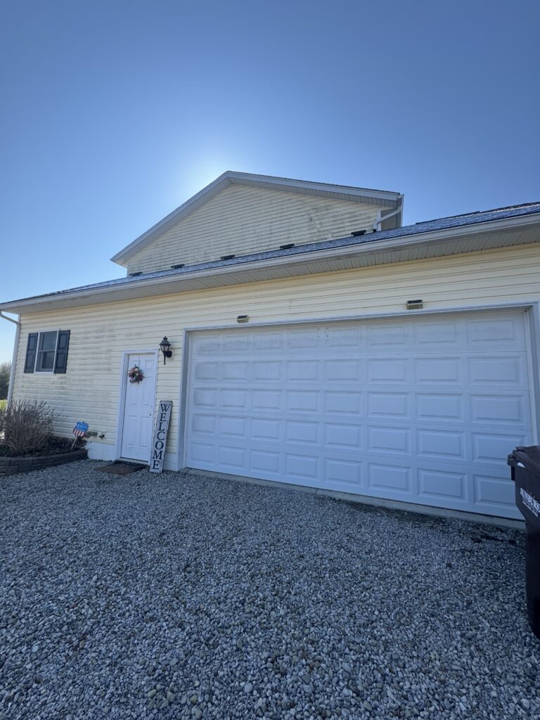 House Washing Before and After - by Wiley's pressure washing in Andover OH