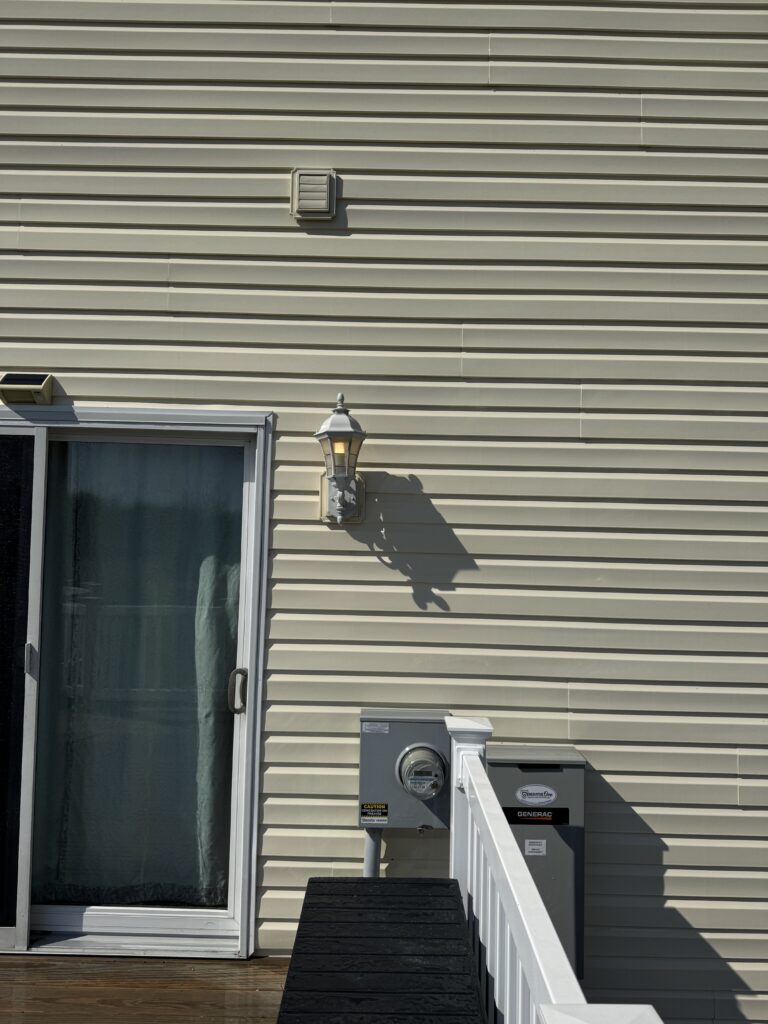 House Washing Before and After - by Wiley's pressure washing in Andover OH
