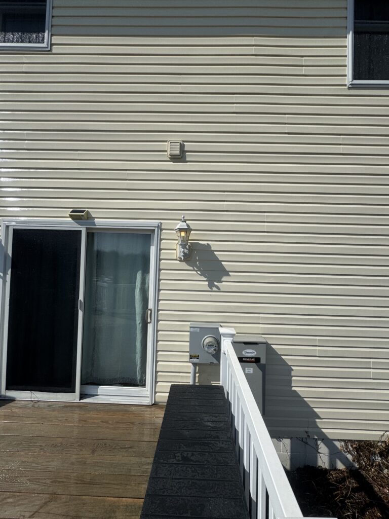 House Washing Before and After - by Wiley's pressure washing in Andover OH