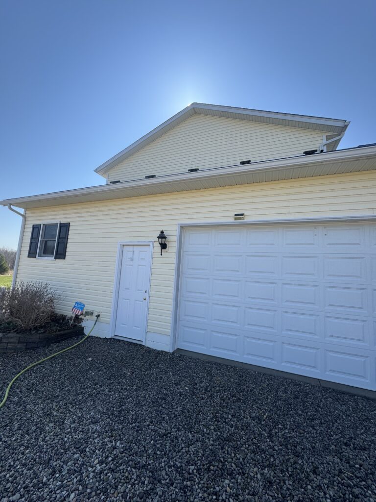 House Washing Before and After - by Wiley's pressure washing in Andover OH