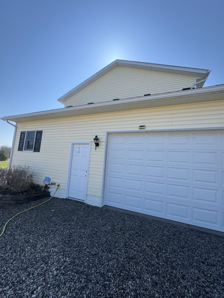 House Washing Before and After - by Wiley's pressure washing in Andover OH