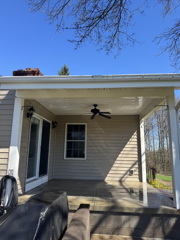 House Washing Before and After - by Wiley's Pressure washing in Thompson OH