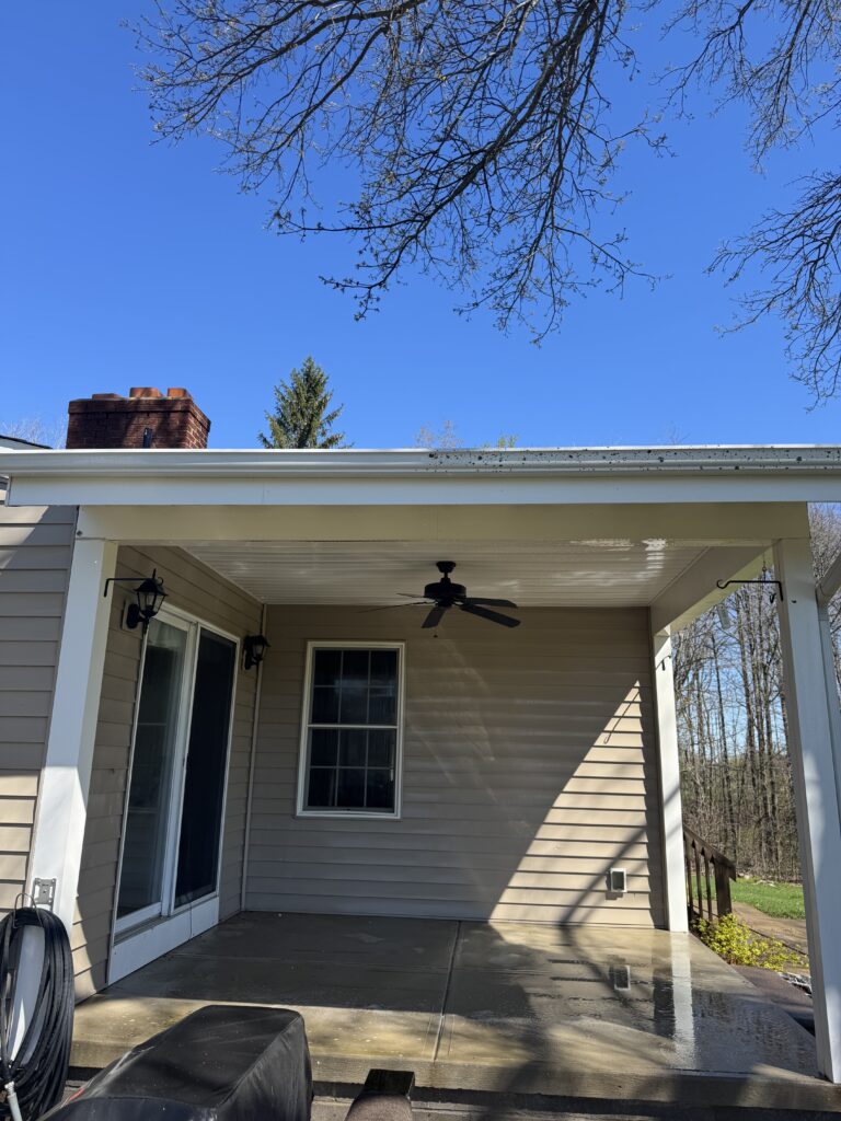 House Washing Before and After - by Wiley's Pressure washing in Thompson OH