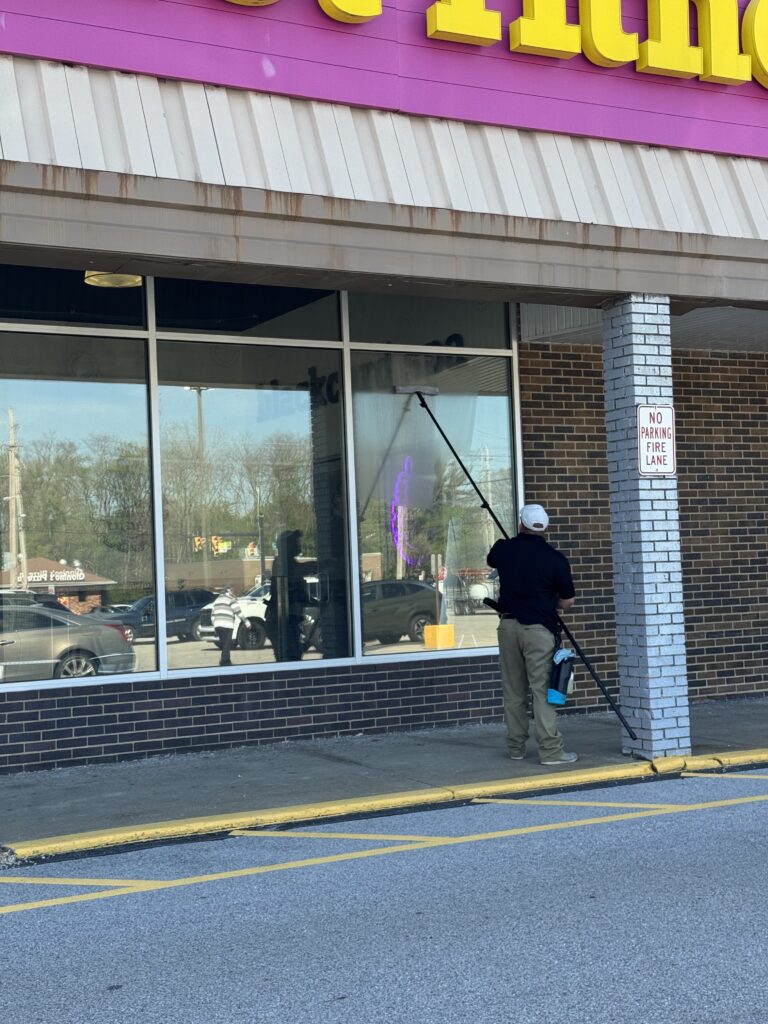 Commercial Window Washing at Planet Fitness - by Wiley's pressure washing in Painesville OH