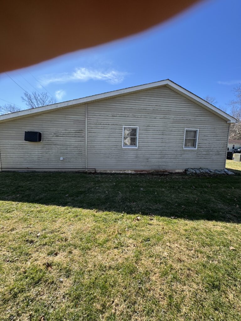 Before house washing services by Wiley's Pressure Washing in Ashtabula OH
