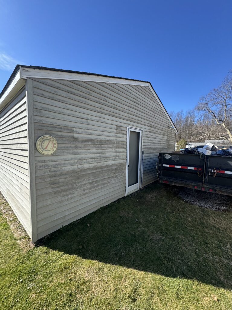 Before house washing services by Wiley's Pressure Washing in Ashtabula OH