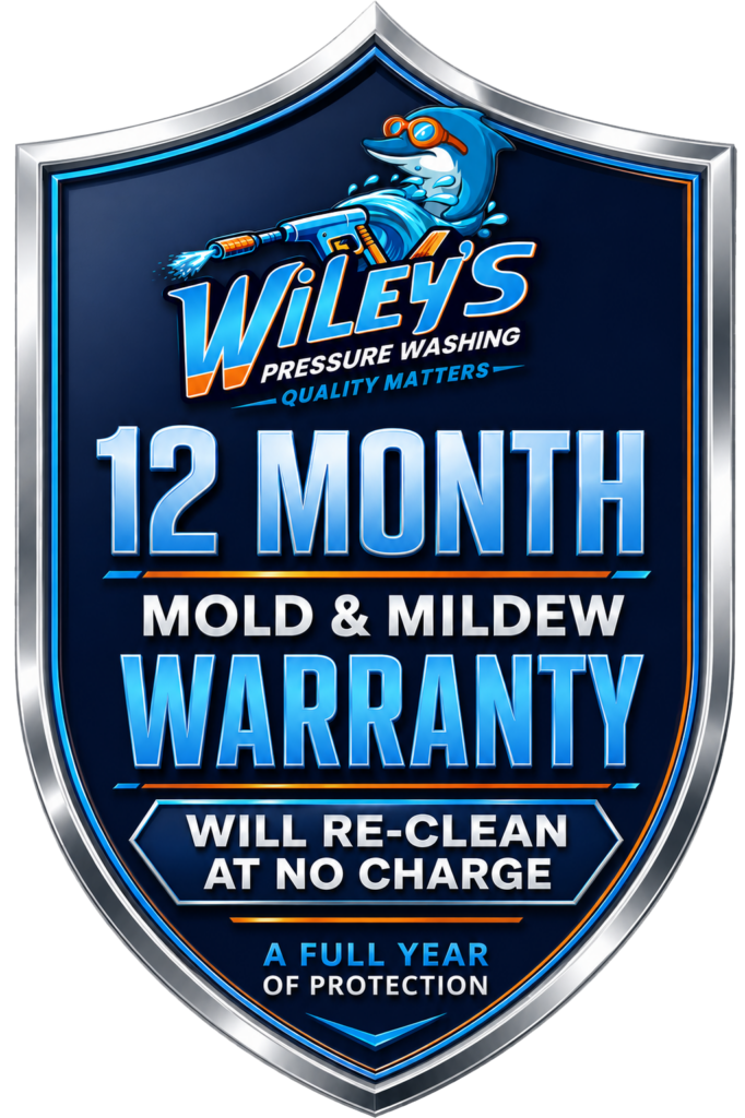 “12 month mold & mildew warranty” “will re-clean at no charge”